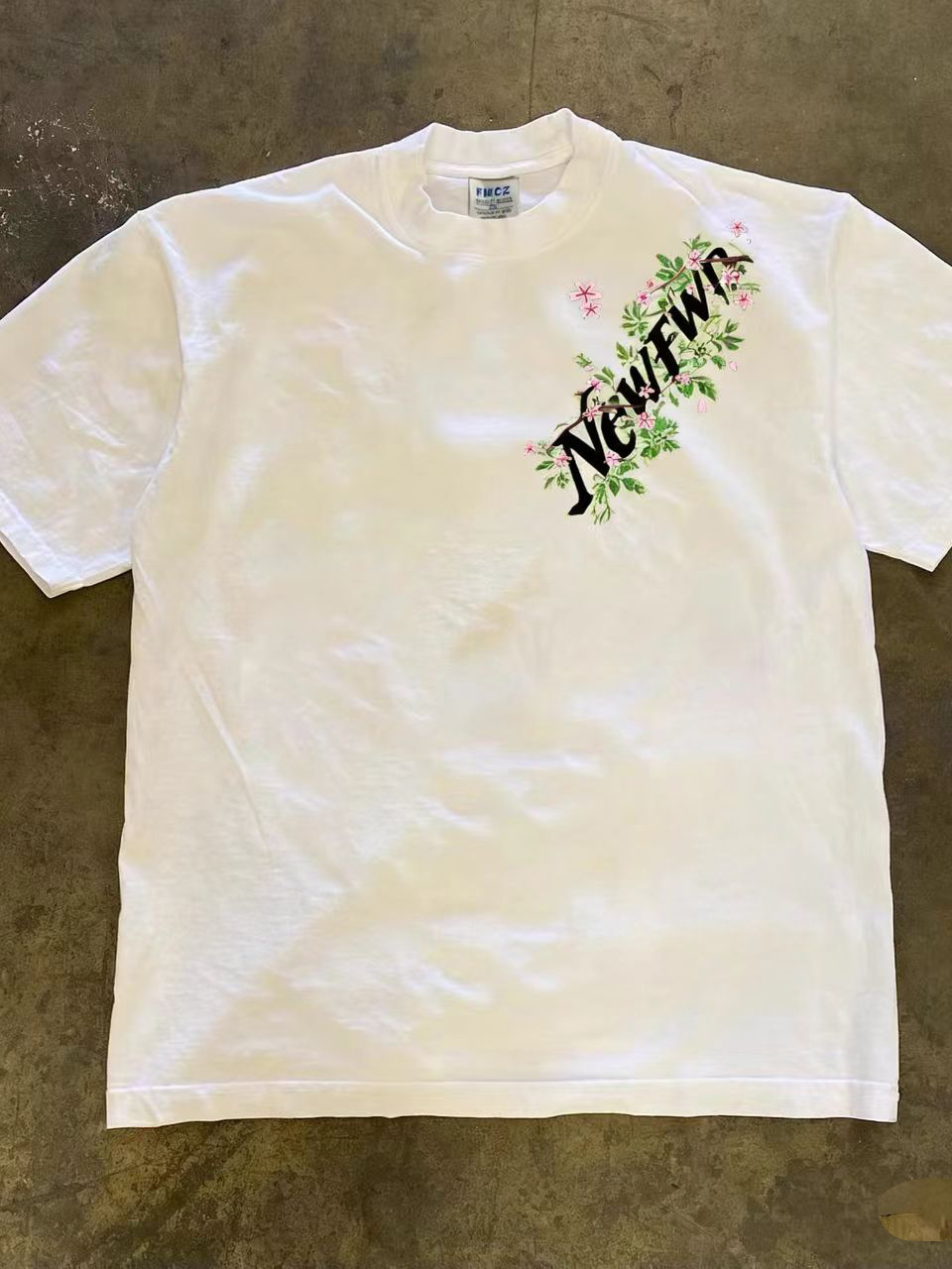 Streetwear Brand Flower - Amerikaanse stijl bloemenprint puur katoenen T-shirt