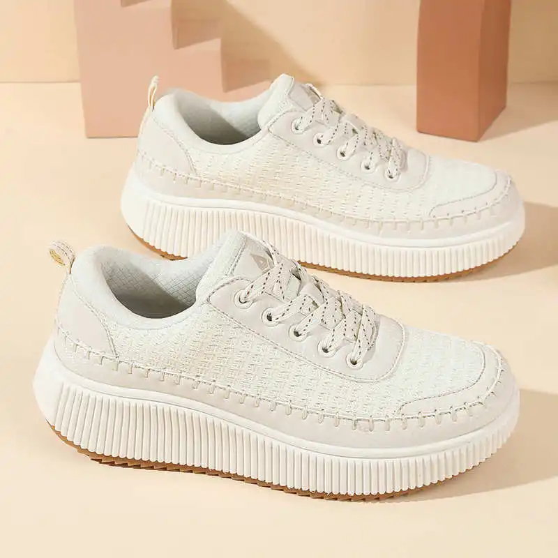 Streetwear Brand Italy - Bruine schoenen Dames Flats Herfstlaarzen Sneakers