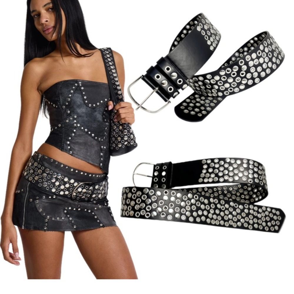 Streetwear Brand Belts - Punk riem met holle oogjes en