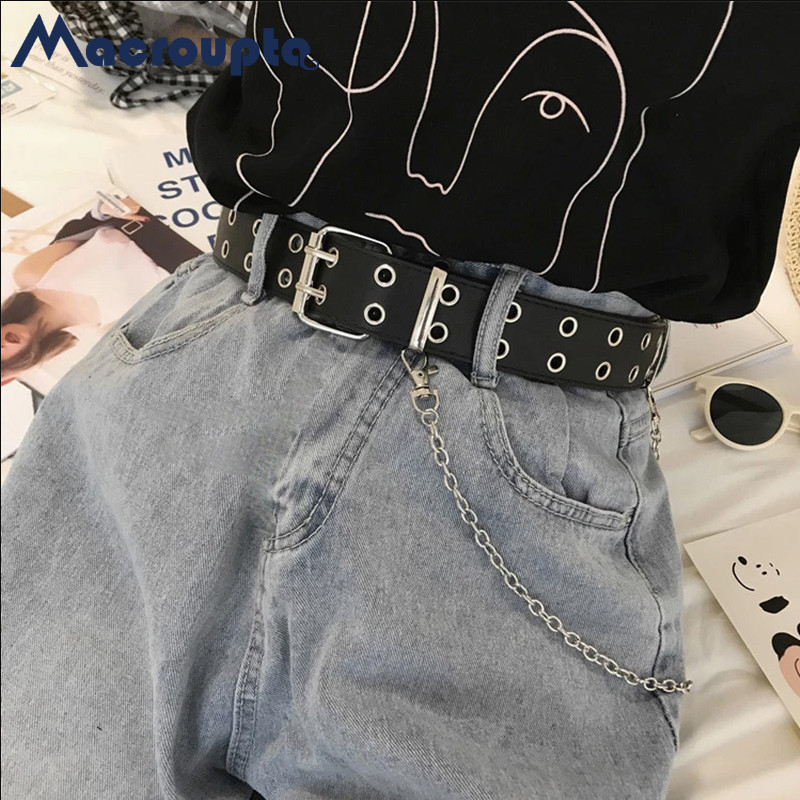 Streetwear Brand Belts - Vrouwen Punk Goth Riemen Merk Leer