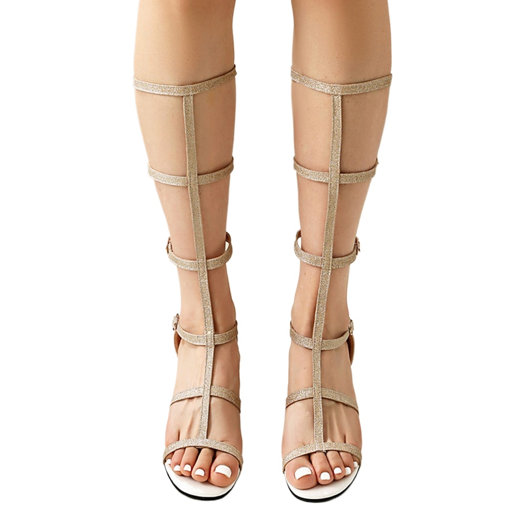 Streetwear Zipper - Dames Gladiator Sandalen met bandjes Blokhak