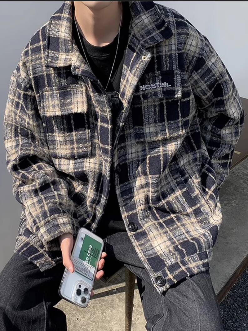 Streetwear Brand England - Heren dikke overhemden jas herfst en