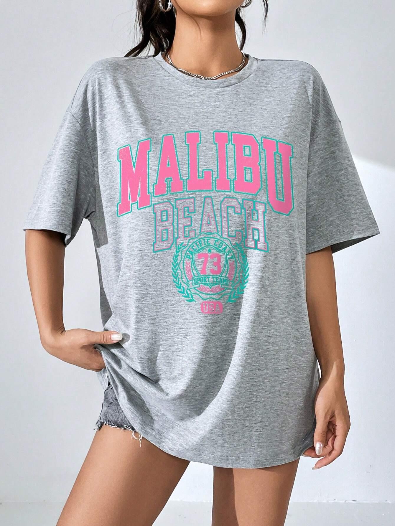 Malibu Strand Brief Print Prin - Streetwear Brand Top recensie en prijs