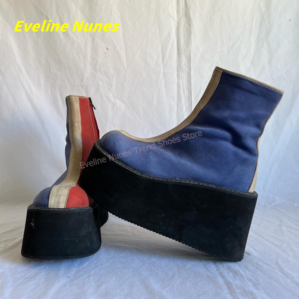 Y2K Rood Blauw Platform Enkell - Streetwear Zipper recensie en prijs