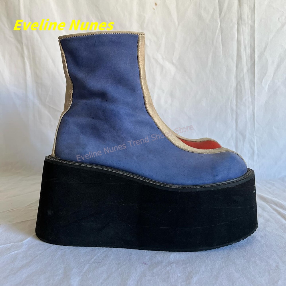 Y2K Rood Blauw Platform Enkell - Streetwear Zipper recensie en prijs