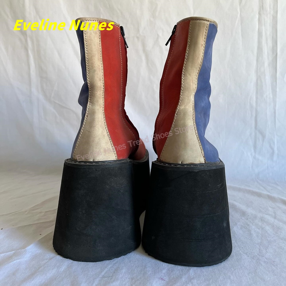 Y2K Rood Blauw Platform Enkell - Streetwear Zipper recensie en prijs